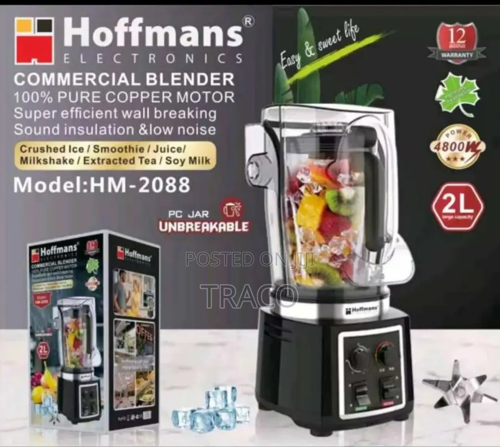 Hoffmans Commercial Blender 2l