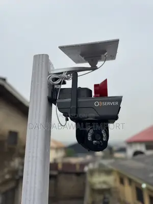 Observer Triple Lens Solar Cctv Camera With Big Red Speaker