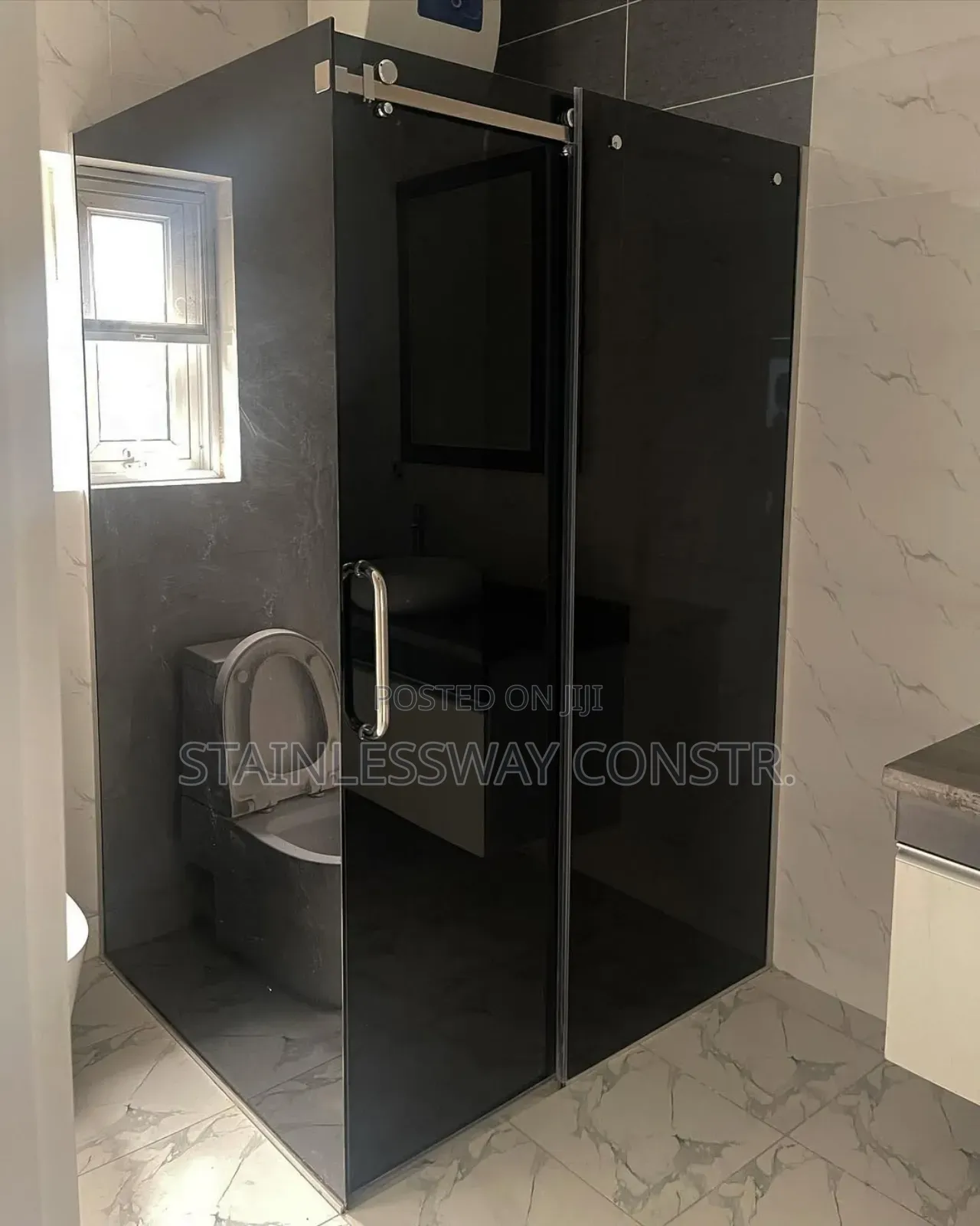 Dark Grey Glass Smart Cubicle