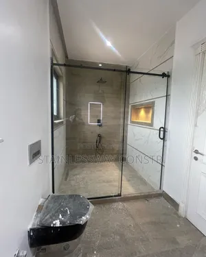 Shower Glass Black Strip Unique Cubicle
