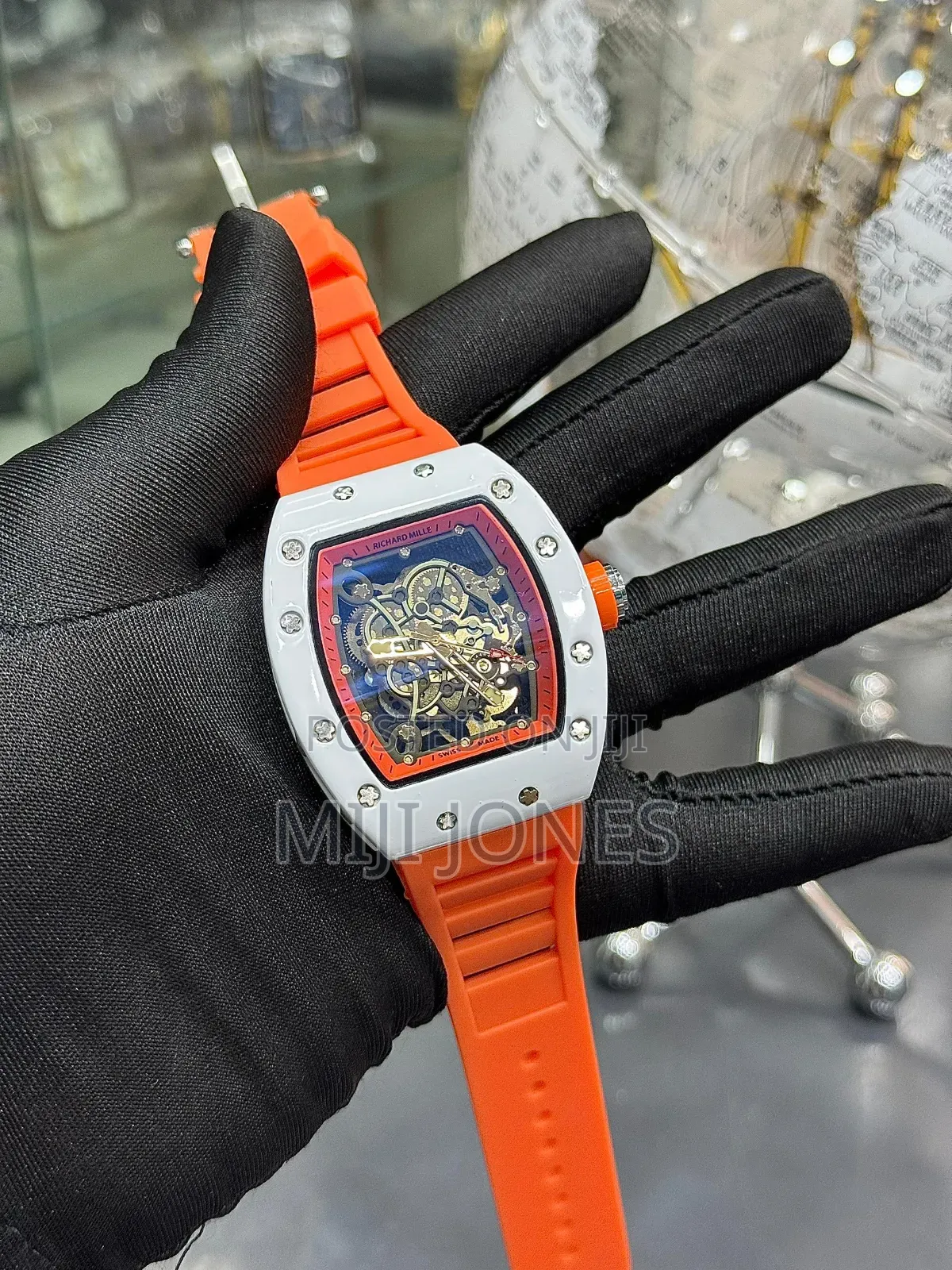 "Quartz Rm Watch - Budget-Friendly Rubber Strap"