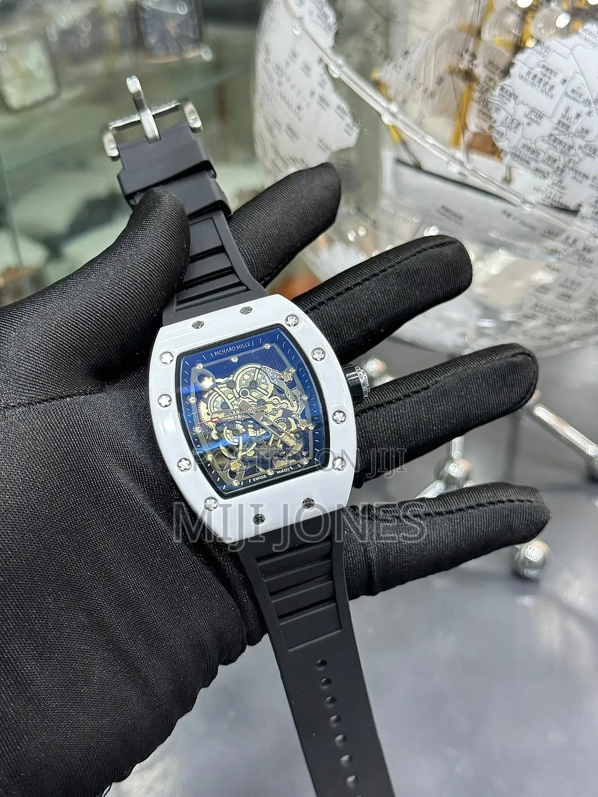 "Quartz Rm Watch - Budget-Friendly Rubber Strap"