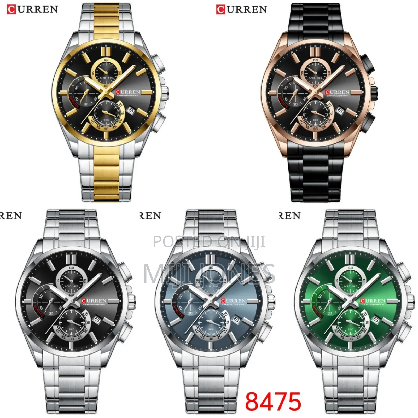 "Curren 8475 Chain Watch - Chronograph Functionality"