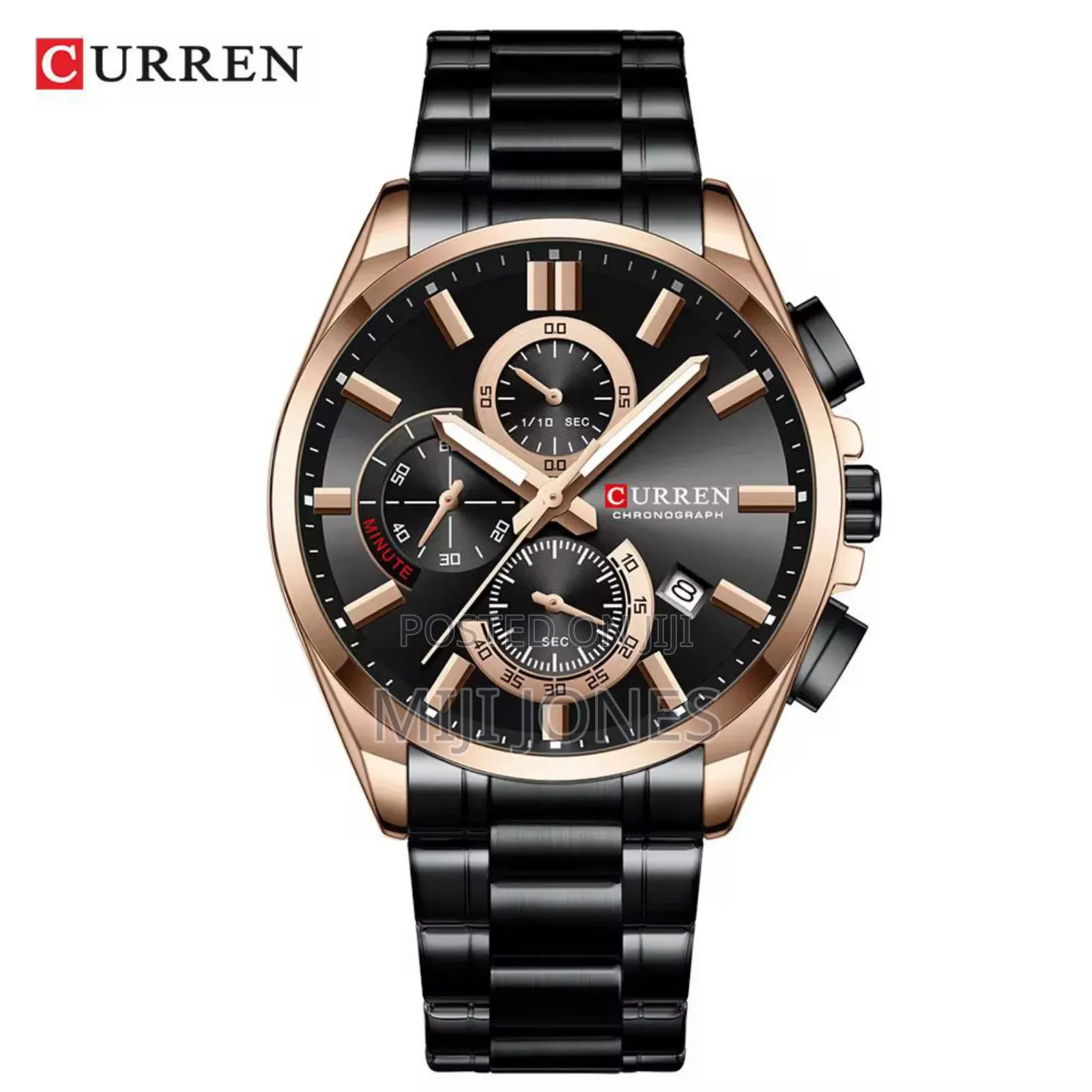 "Curren 8475 Chain Watch - Chronograph Functionality"