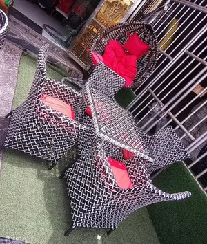 High Quality Out Door Rattan Chair Set With Glass Top