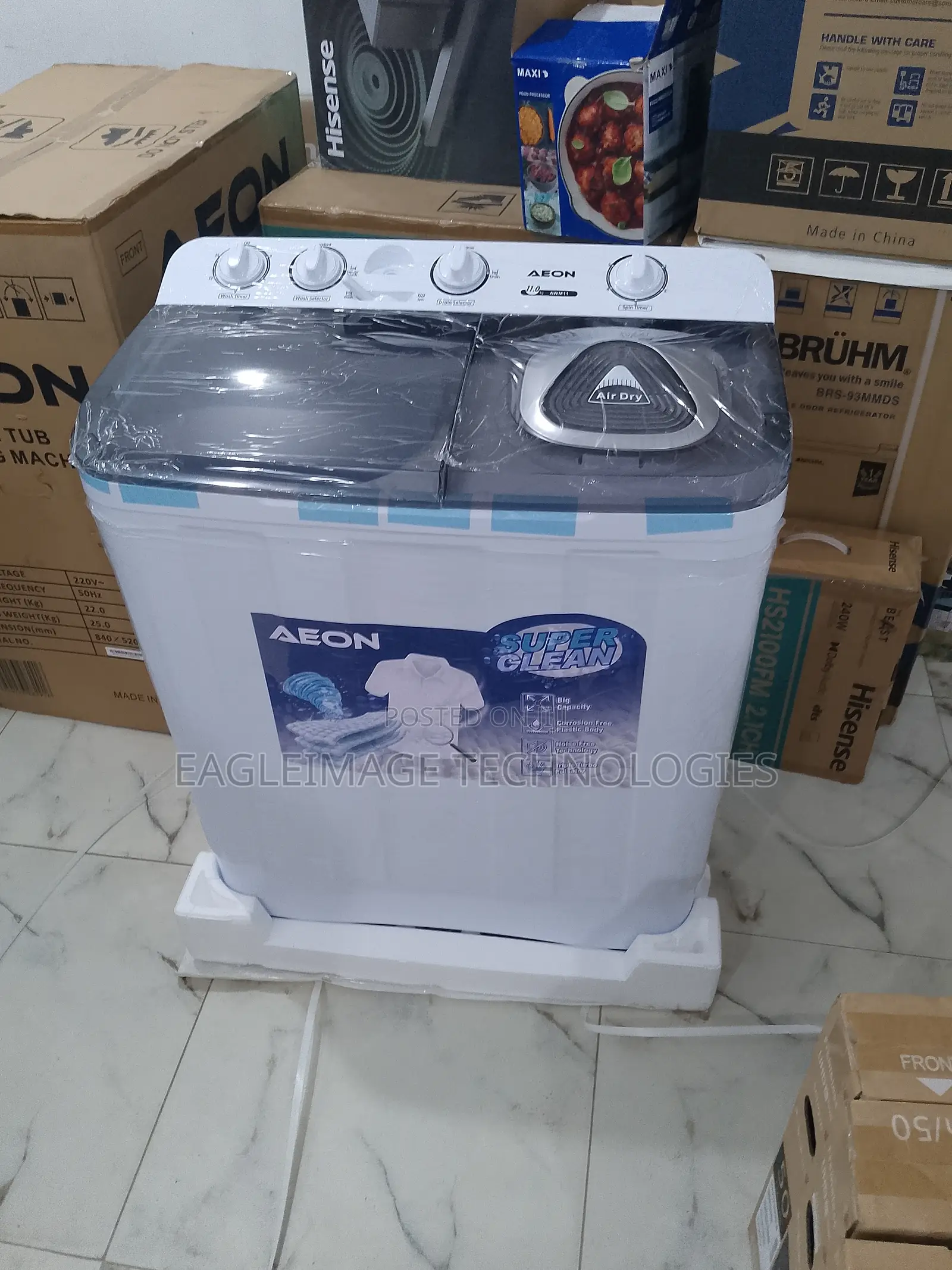 Aeon Compact Space Saving 11kg Twin Tub Washing Machine