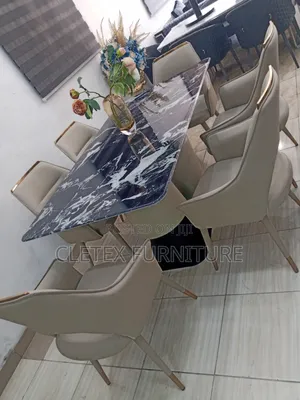 Turkish Marble Top Dining Table by 6 Seaters