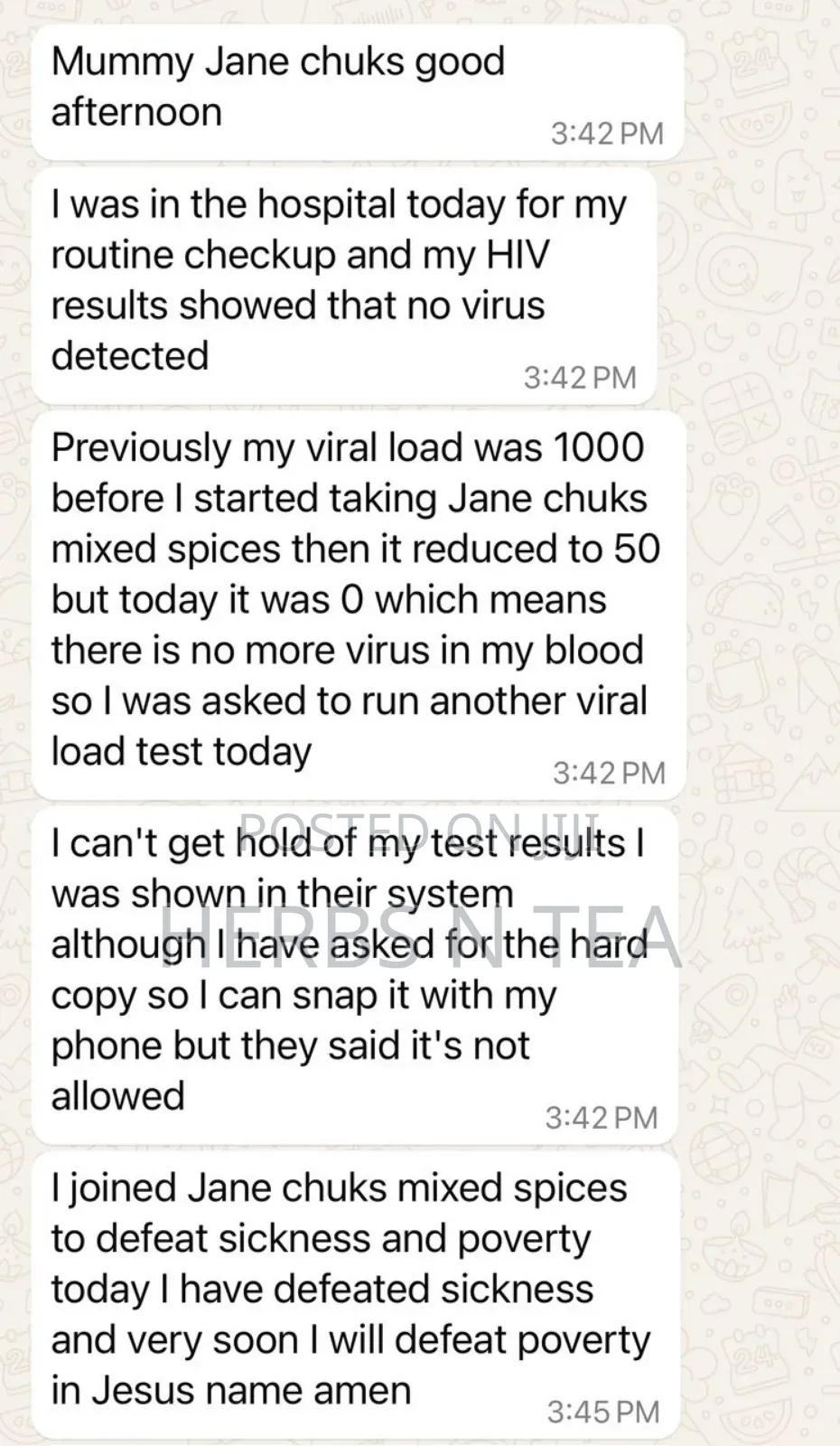 Janechuks Hiv Reverse Tea for Men/Women