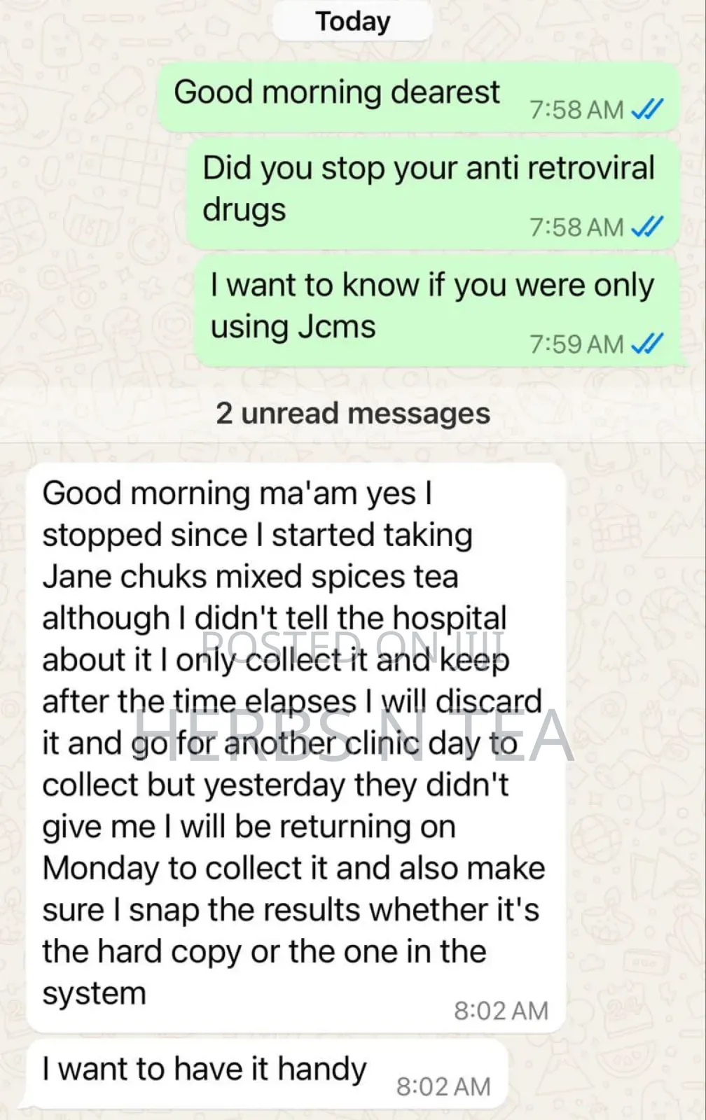 Janechuks Hiv Reverse Tea for Men/Women