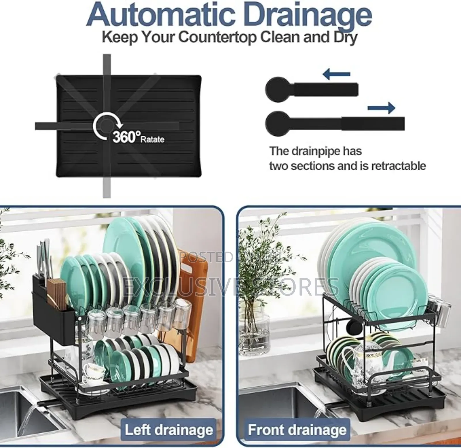 2 Layers Plates Rack