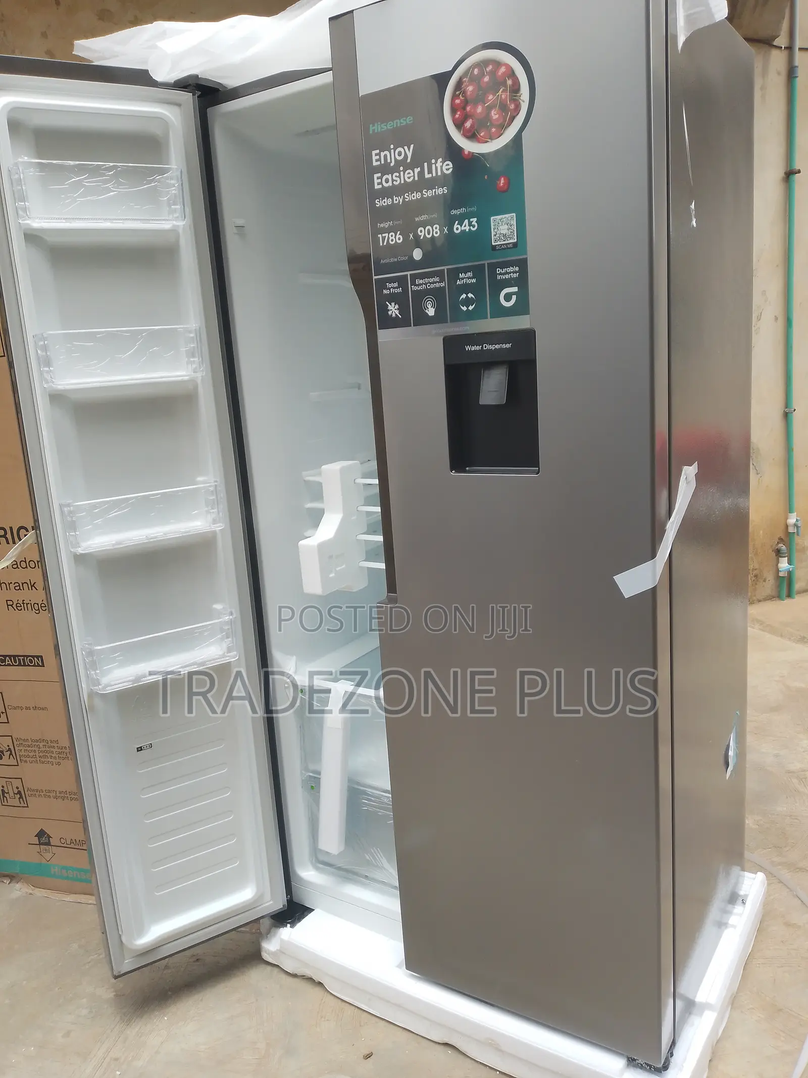 Hisense Rc-67ws Reliable Side by Side Refrigerator With Feat