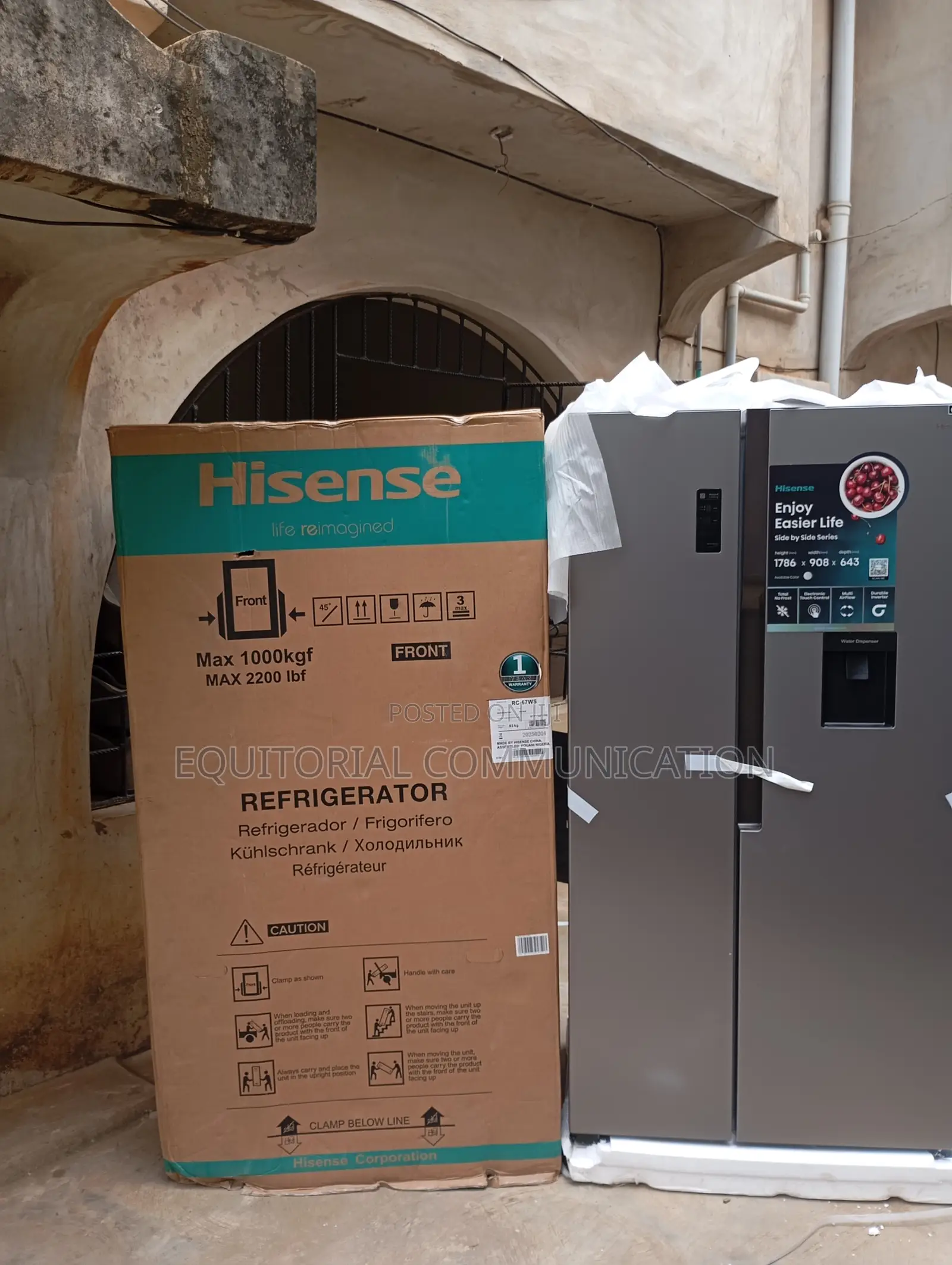 Hisense 519l Double Door Refrigerator Rc-67ws
