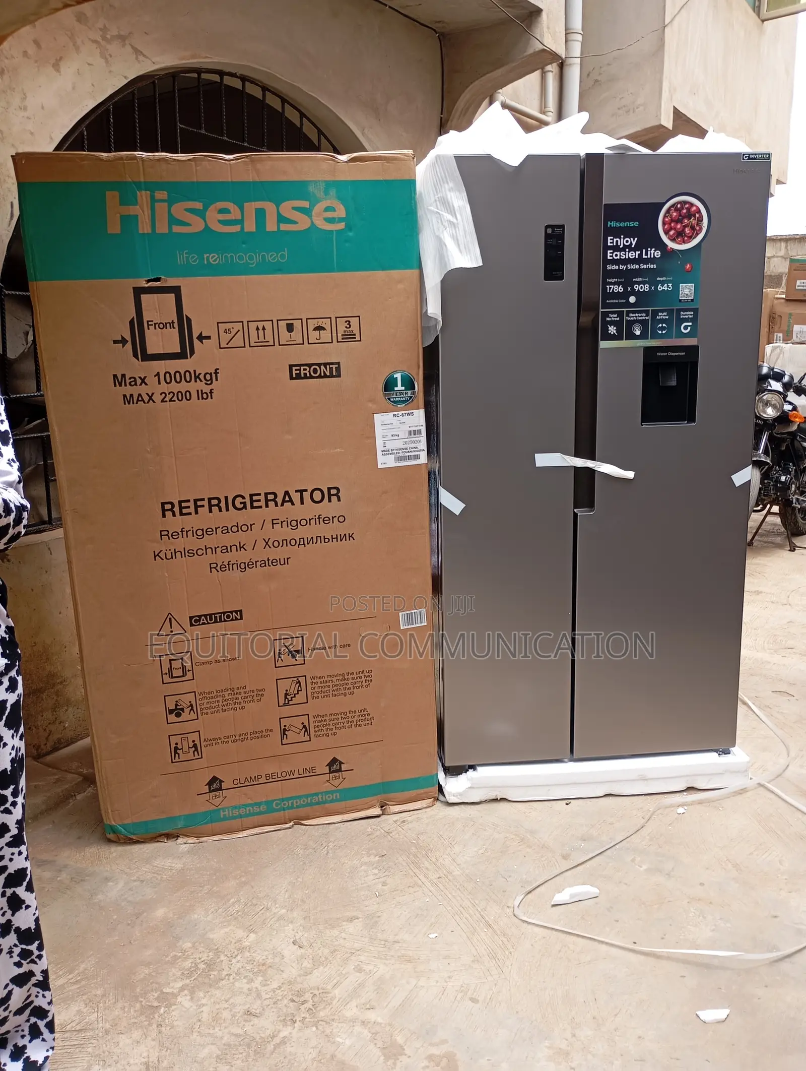 Hisense Side by Side Dependable Refrigerator Rc-67ws