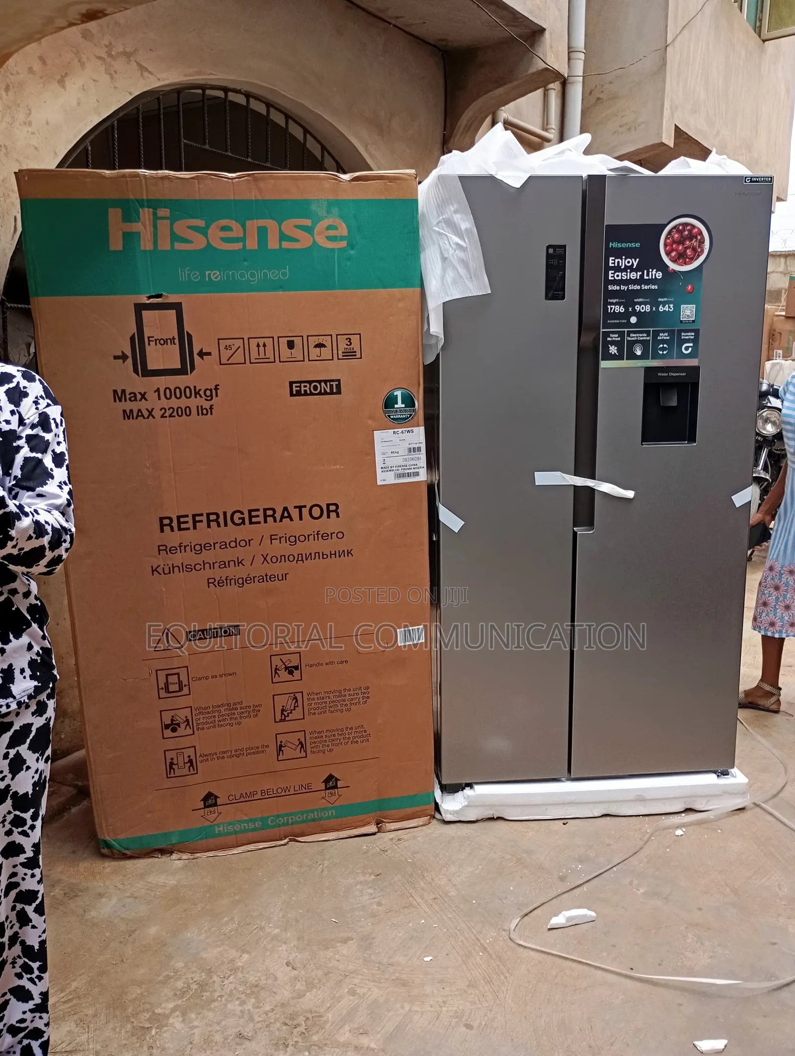 Hisense Side by Side Dependable Refrigerator Rc-67ws