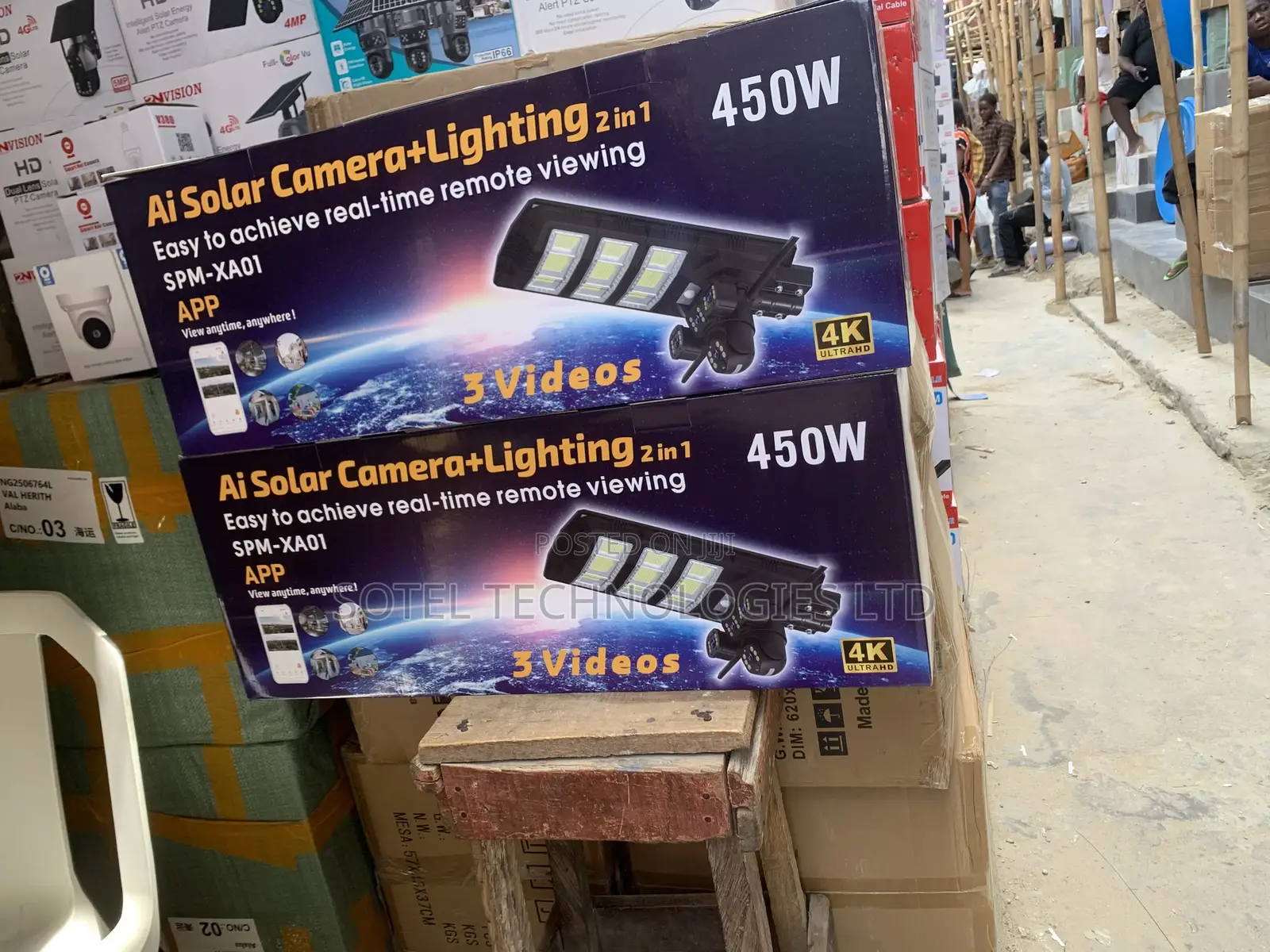 3 Screens CCTV Camera With Solar Light