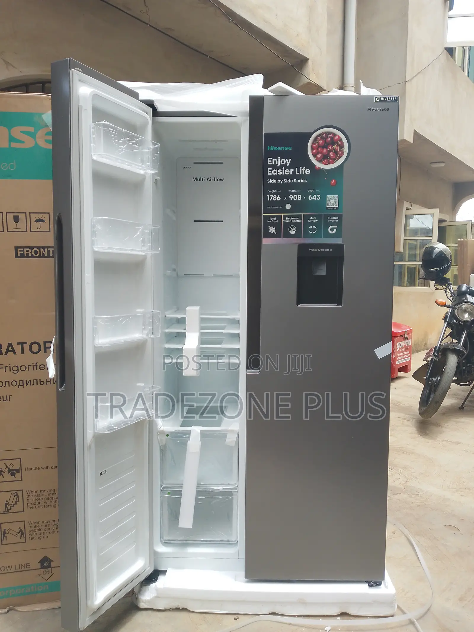 Hisense Rc-67ws Touch Control Led Display Refrigerator