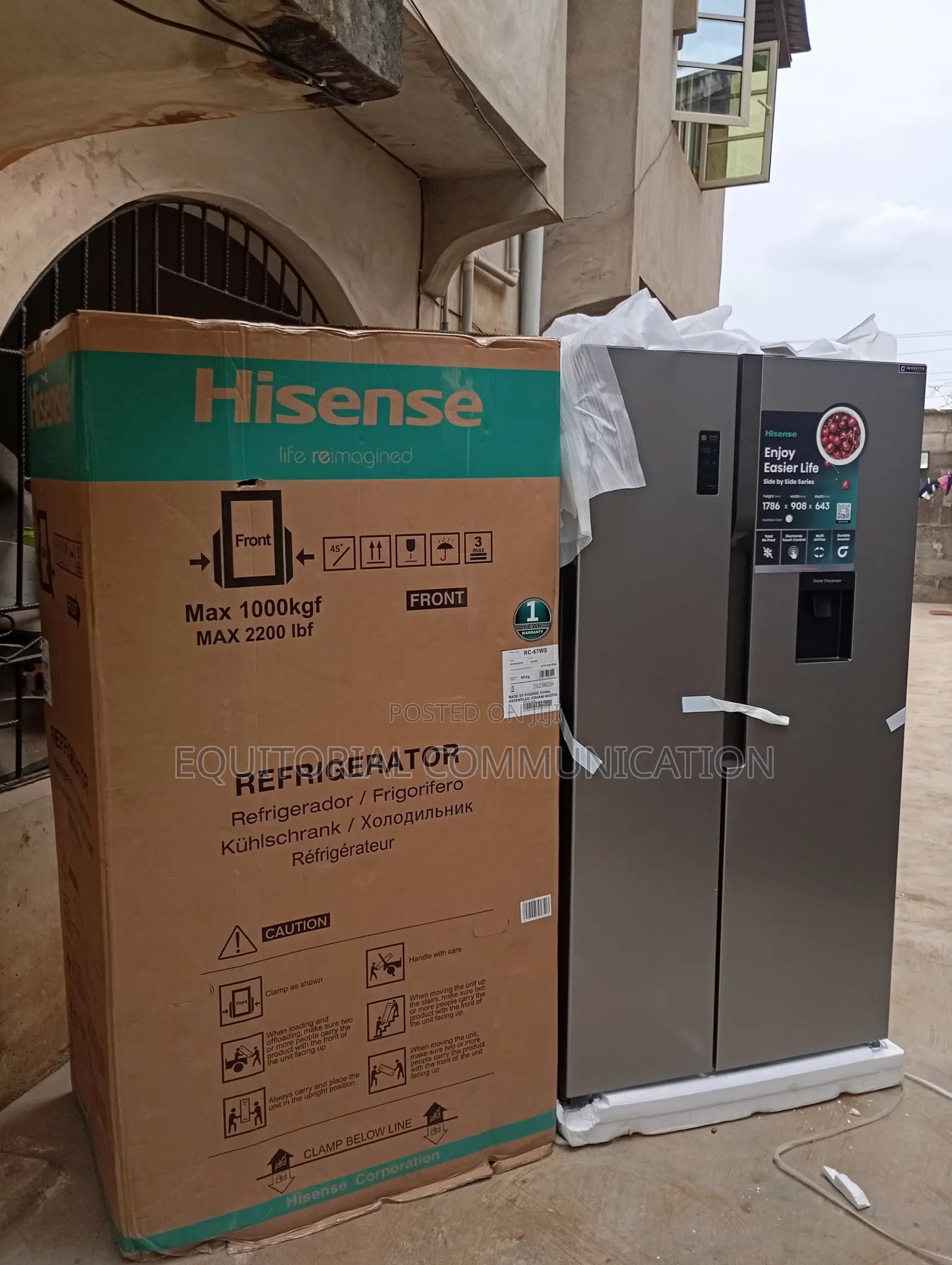 Hisense Side by Side Standard Digital Refrigerator Rc-67ws