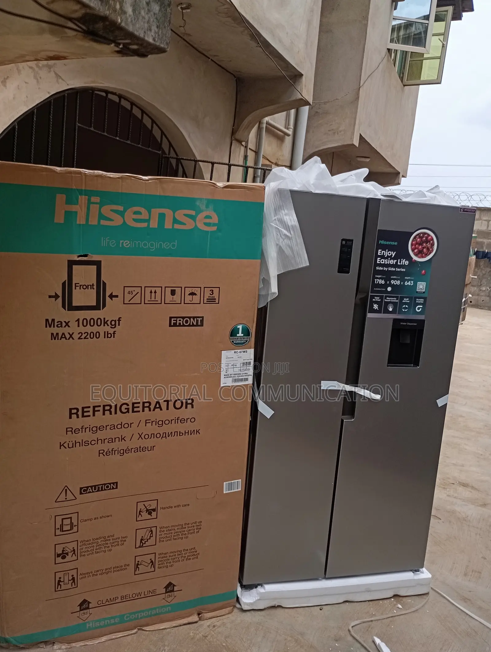 Hisense Side by Side Eco-Friendly Refrigerator Rc-67ws