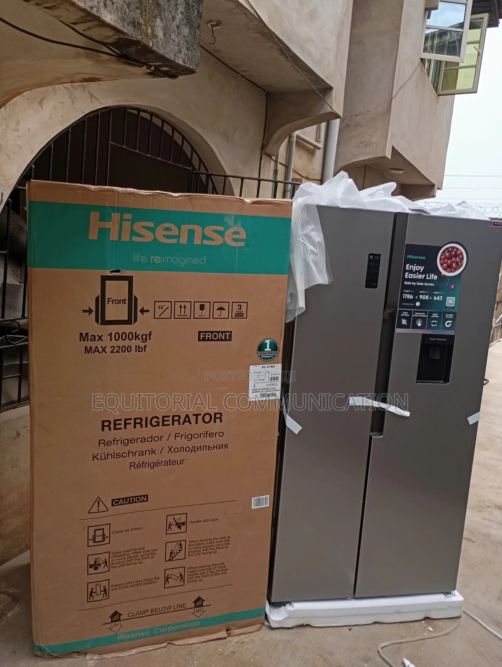 Hisense Side by Side High-Tech Refrigerator Rc-67ws
