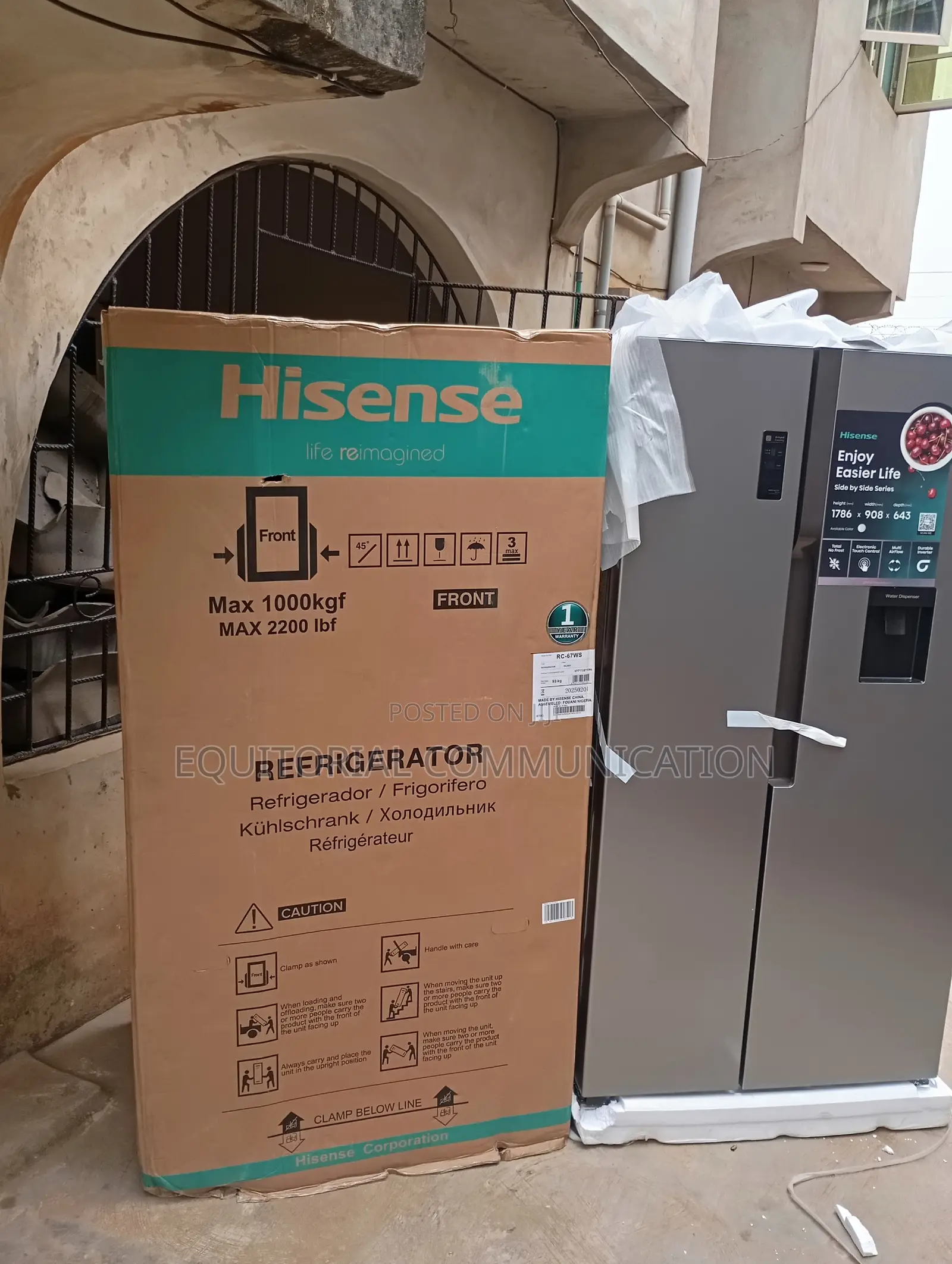 Hisense Side by Side High-Tech Refrigerator Rc-67ws