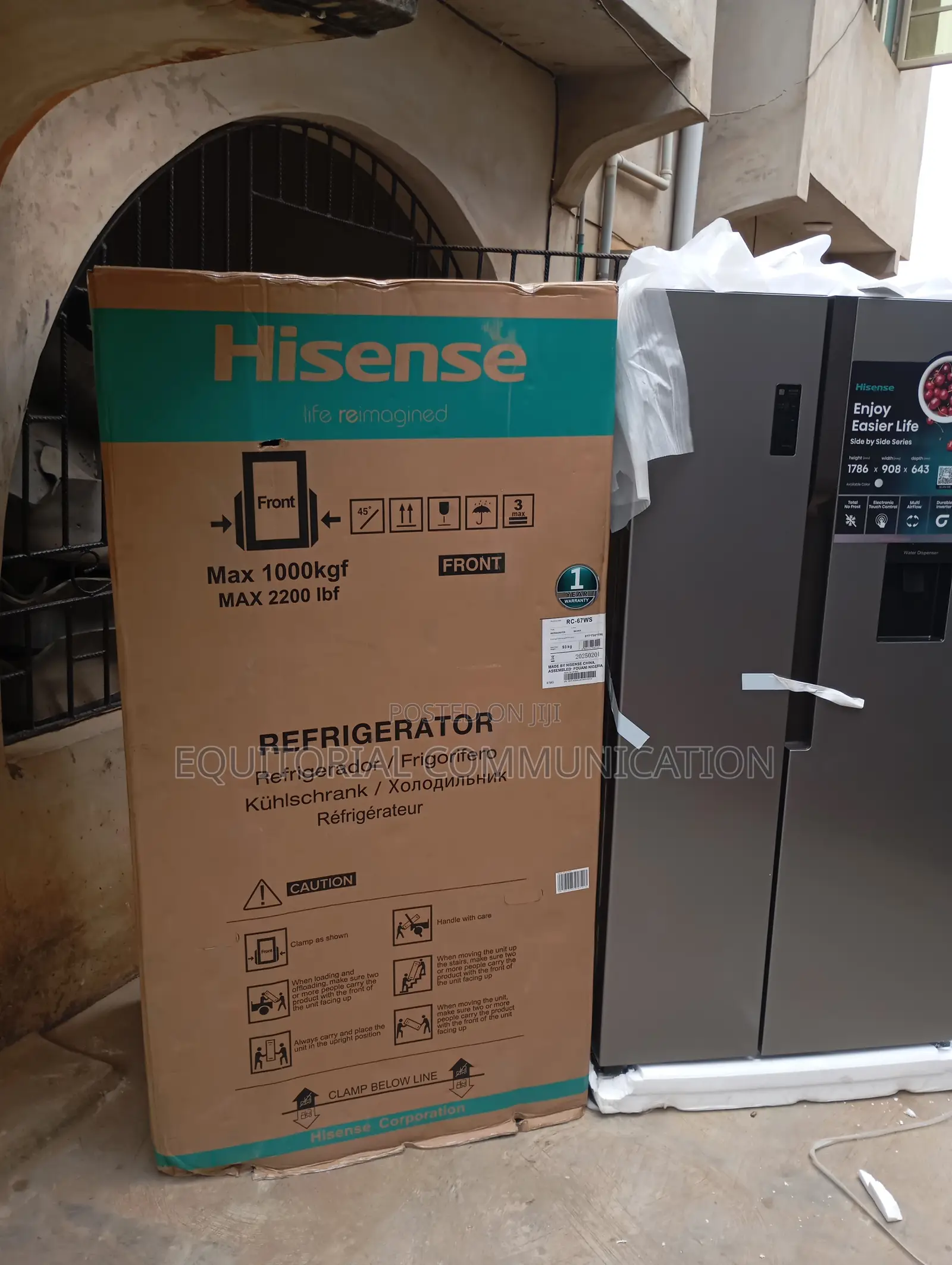 Hisense Side by Side Ultimate Cooling Refrigerator Rc-67ws