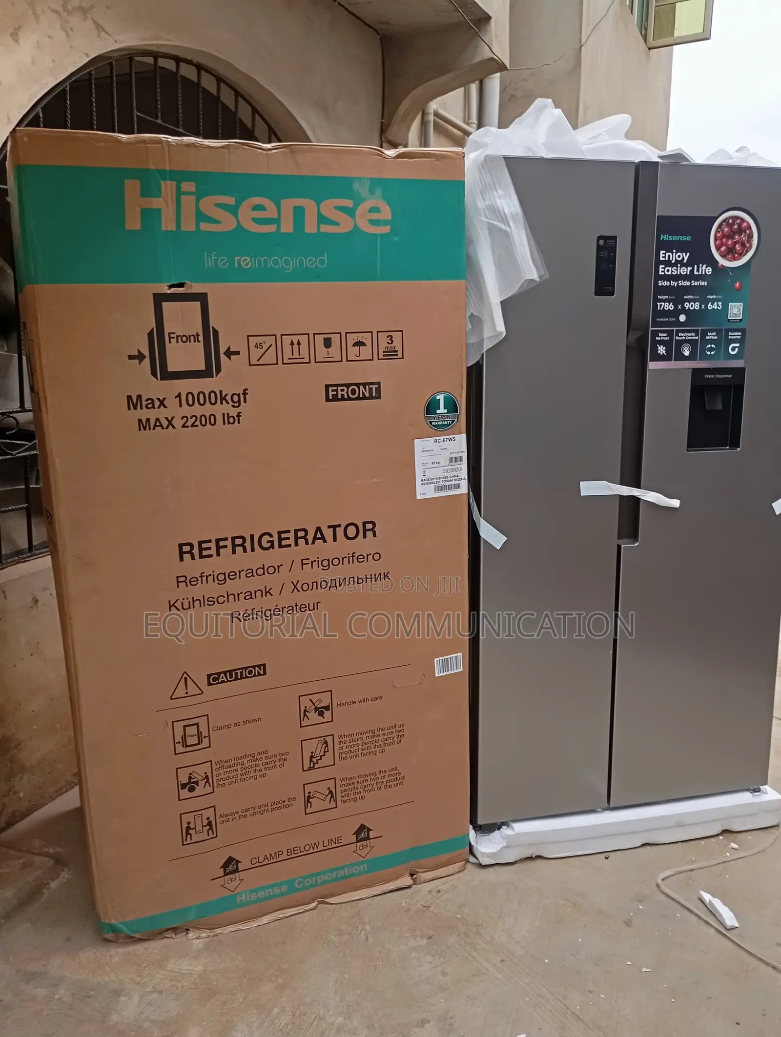 Hisense Rc-67ws Side by Side Low Noise Refrigerator