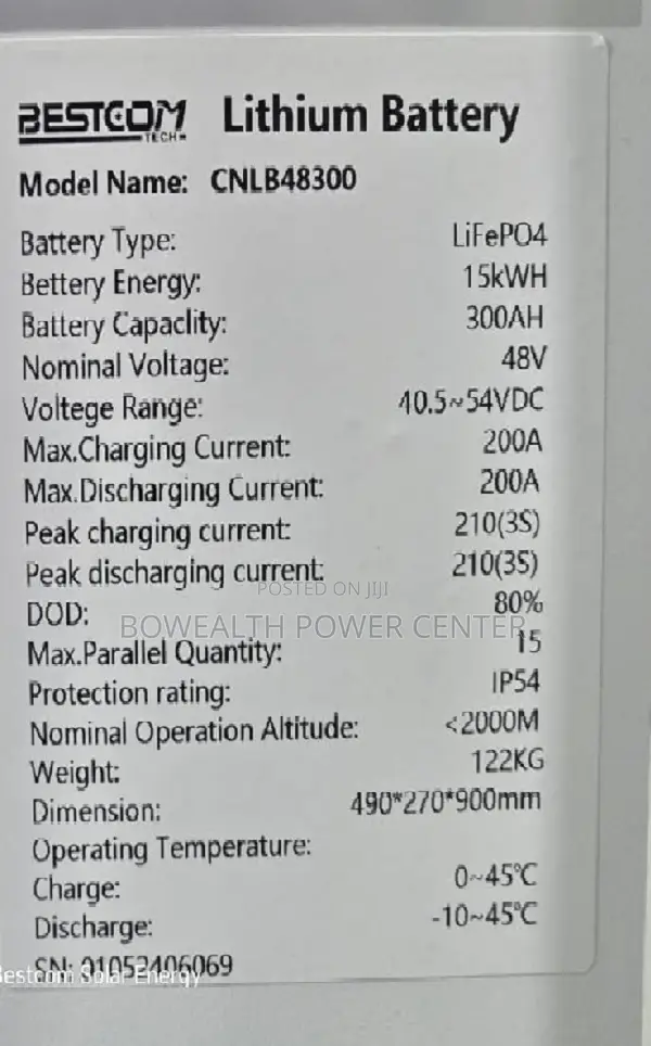 15kwh 51.2 Lithium Battery