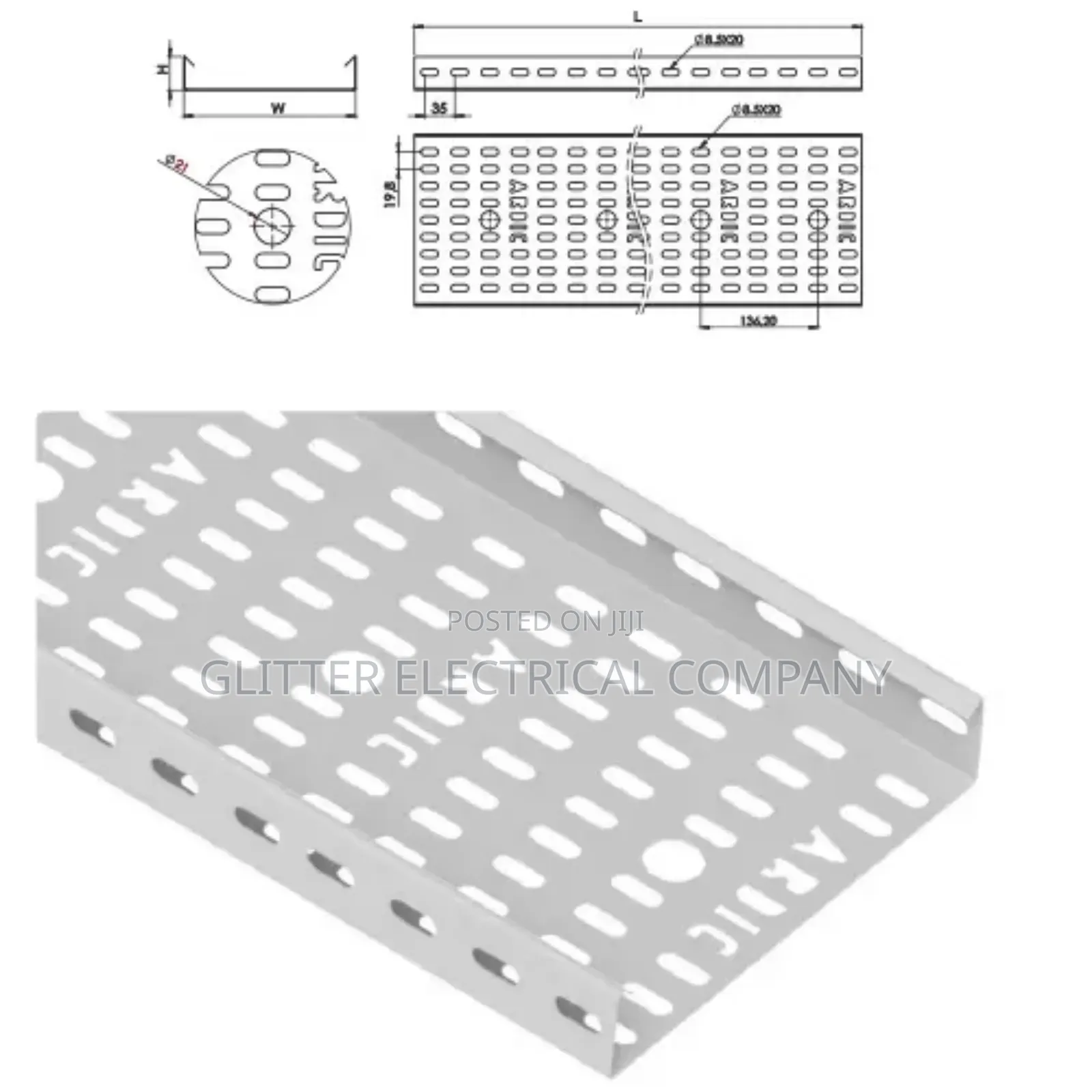 Ardic 100*50 Hot-Dipped Galvanized Cable Tray.