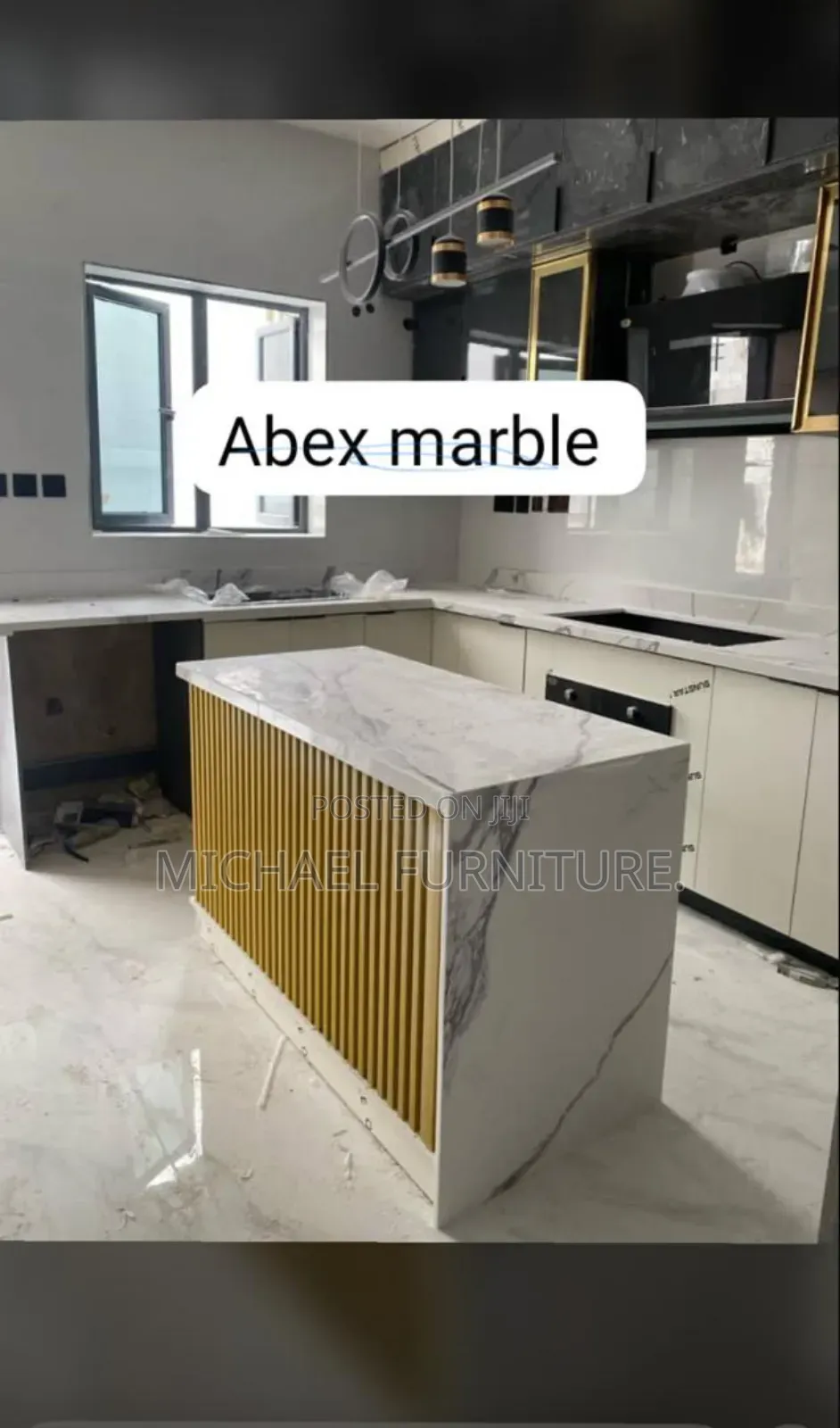 Pure Marble Kitchen Cabinet