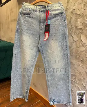 High Quality Rhinestones Baggy Jean