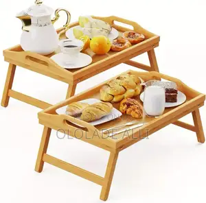 Multipurpose Foldable Wooden Bamboo Tray