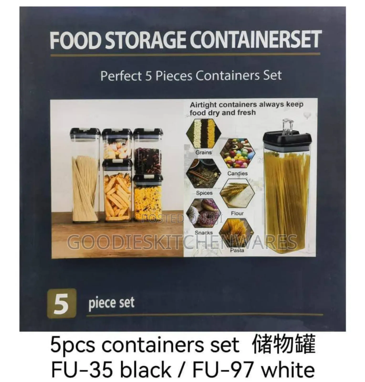 5 PCS Food Storage Containers