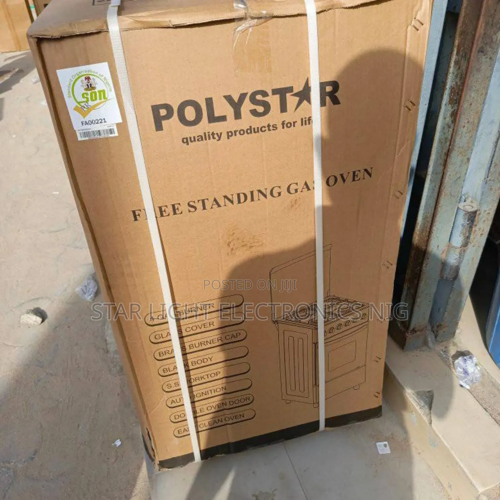 4 Burner Standing Gas Oven Polystar