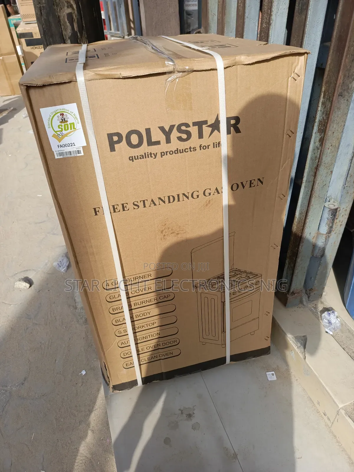 4 Burner Standing Gas Oven Polystar
