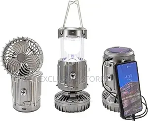 Large Solar Lantern Powered Led Light Fan
