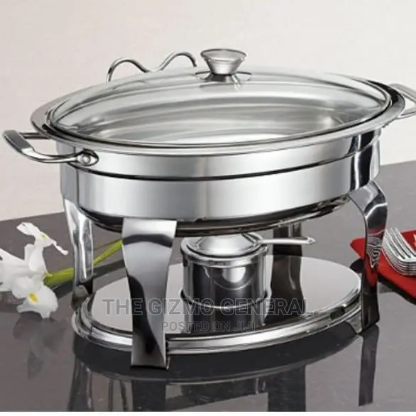 Stainless Steel 3-Pan Buffet Server