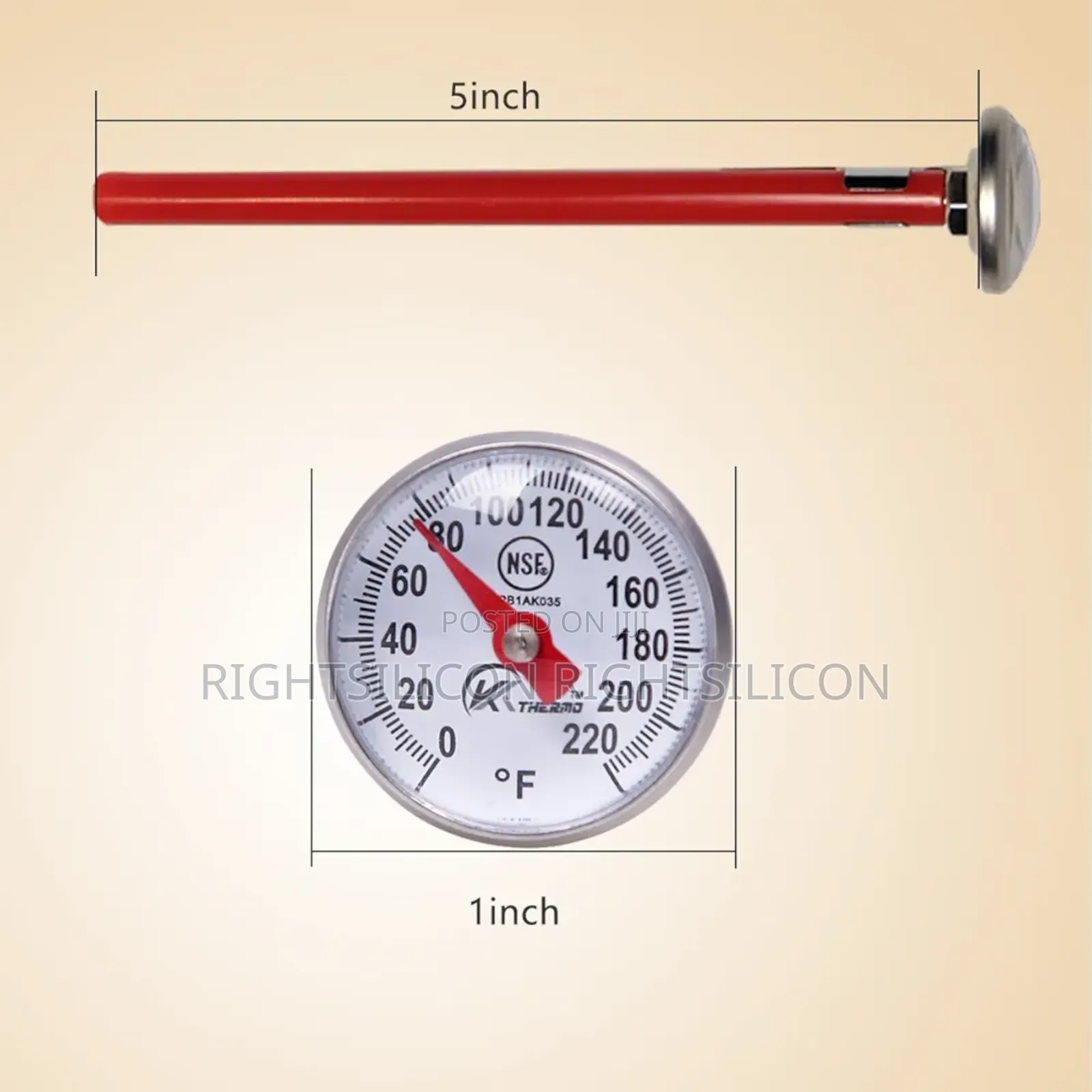 Usa Kt Thermo Instant Read 1-Inch Dial Thermometer(2-Pack