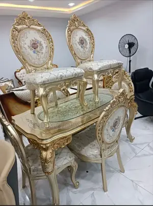 Royal Wooden Dining Table With Six Chairs