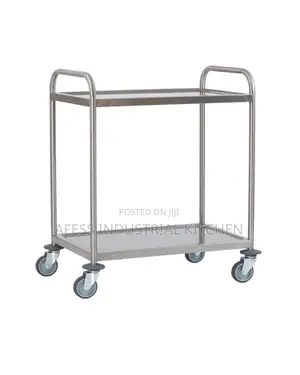 2 - Tier Stainless Steel Dining Cart