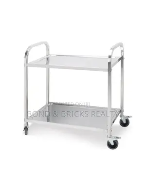 2 Tier Stainless Steel Dining Cart