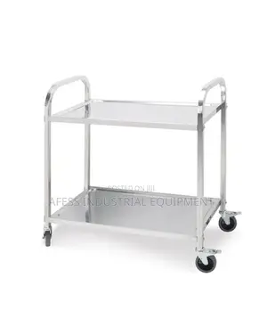 2 Tier Stainless Steel Dining Cart