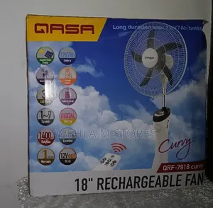 Photo - Qasa 18" Rechargeable Fan QRF 7918 Curvy