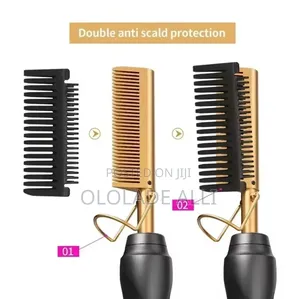Double-Usuage Electric Hair Straightener Comber- Wet/Dry