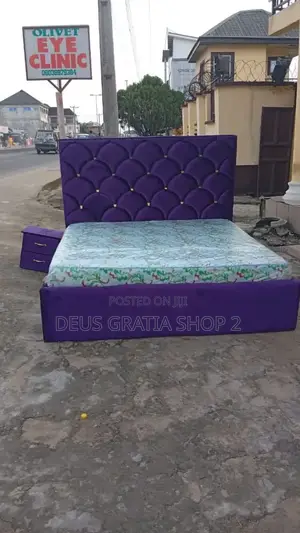 Padded 6 by 6 Bedframe for Hotel Room