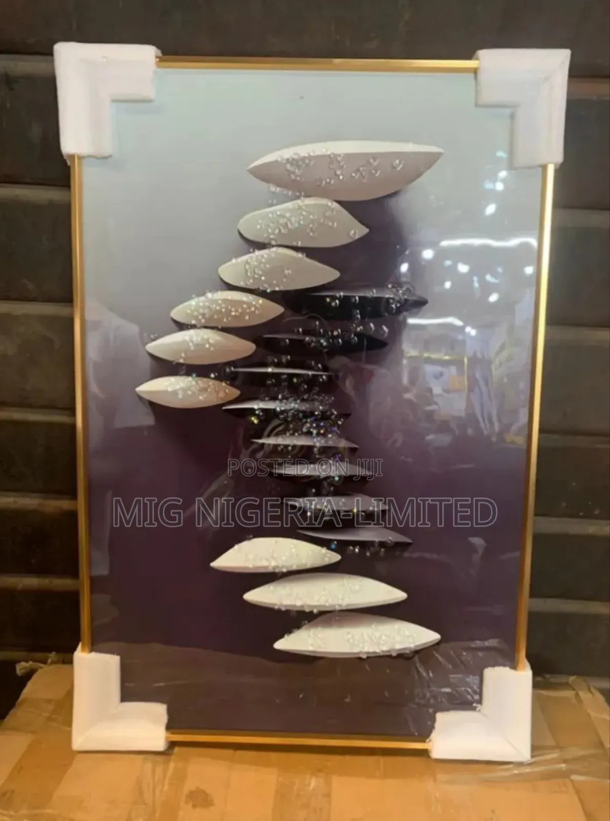 Wall Frame Acleric Gold Encoded Frame Home Deco 50cm X70cm