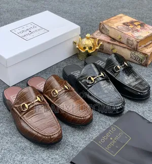 Robert Serpentine Leather Half Shoe