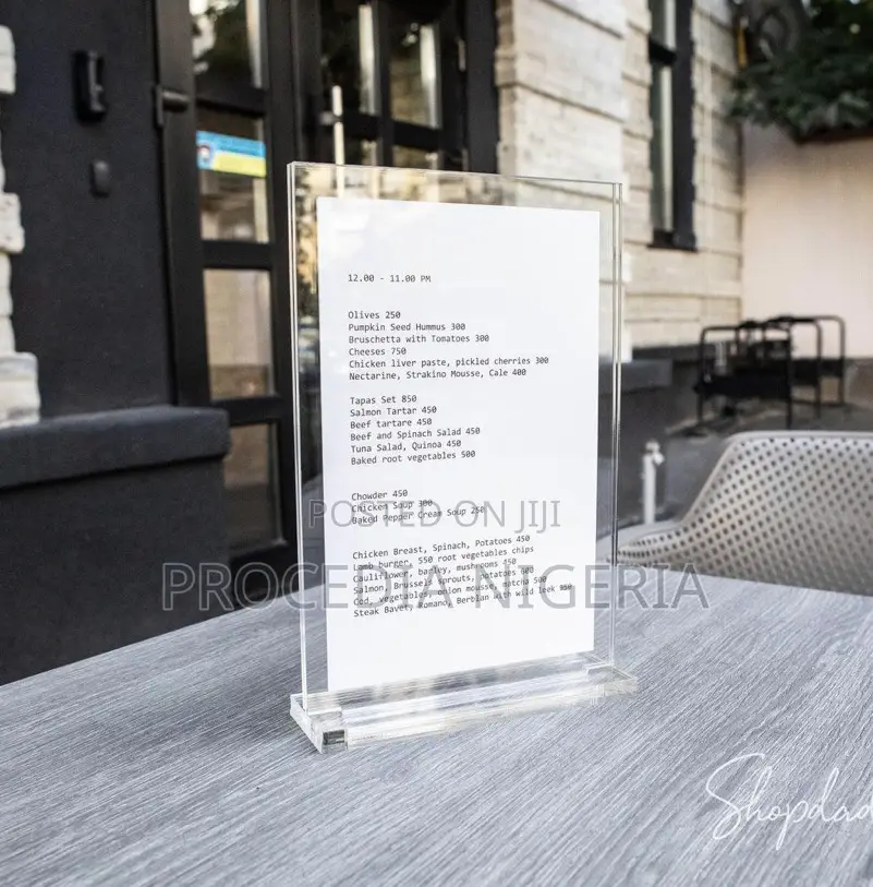 Plexiglass, Flyer, Menu, Acrylic Table Display Sign Pos for sale ...