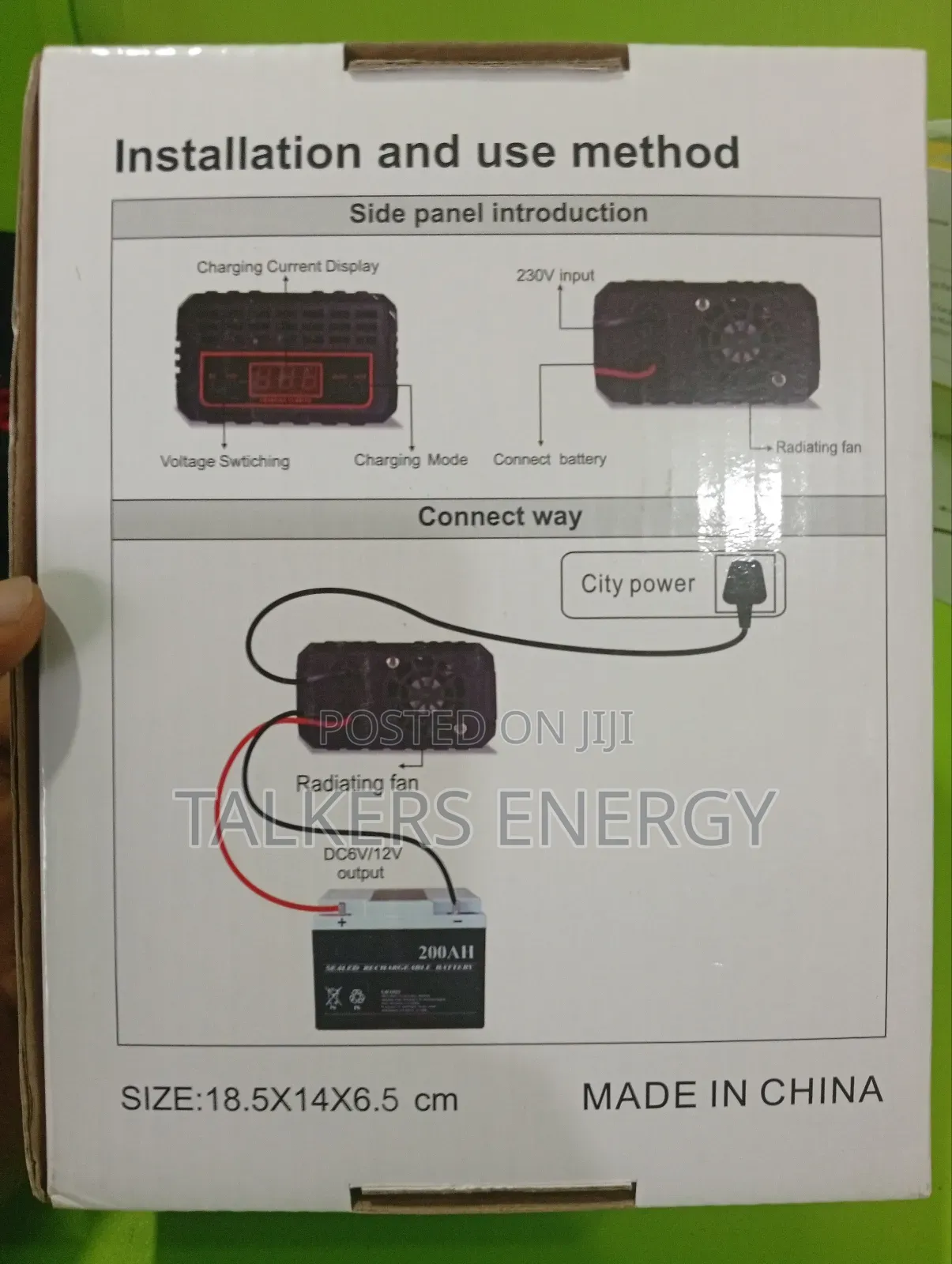 Digital Display Battery Suoer Charger Son 6v/12v 10a