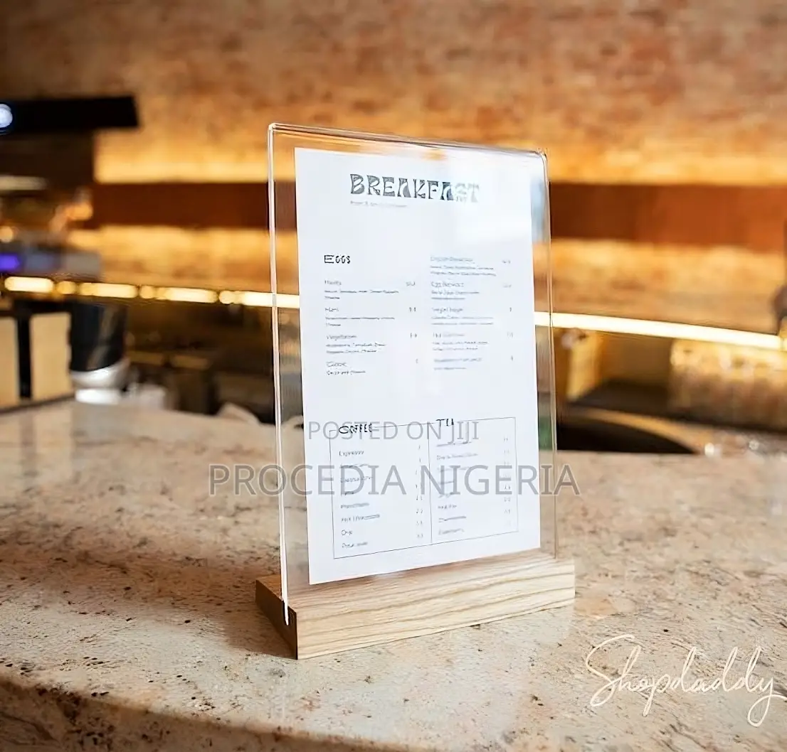 Plexiglass, Flyer, Menu, Acrylic Table Display Sign Pos for sale ...