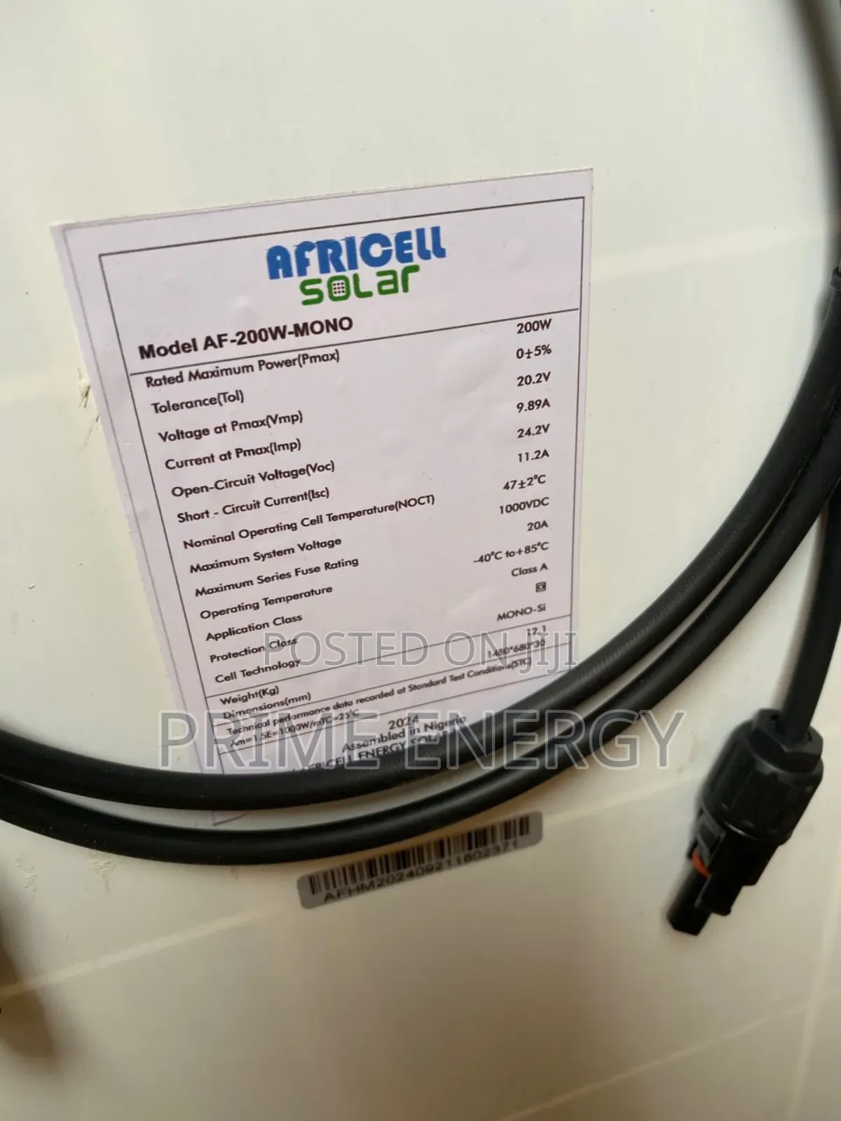 Africell 200watts Solar Panel
